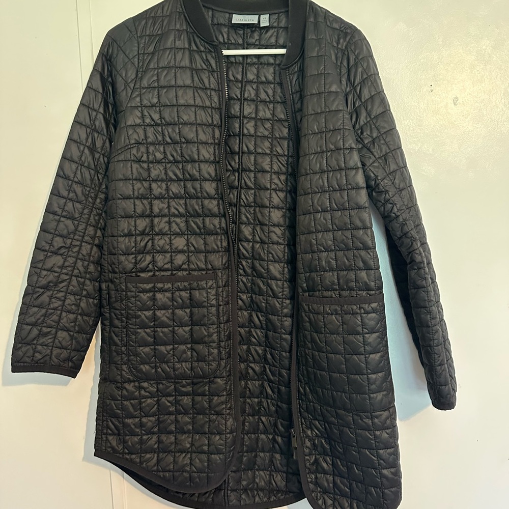 Athleta Quilted Black Puffer Jacket